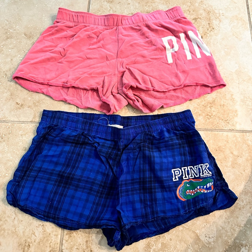 SET of 2 Pink Pajama shorts size Small